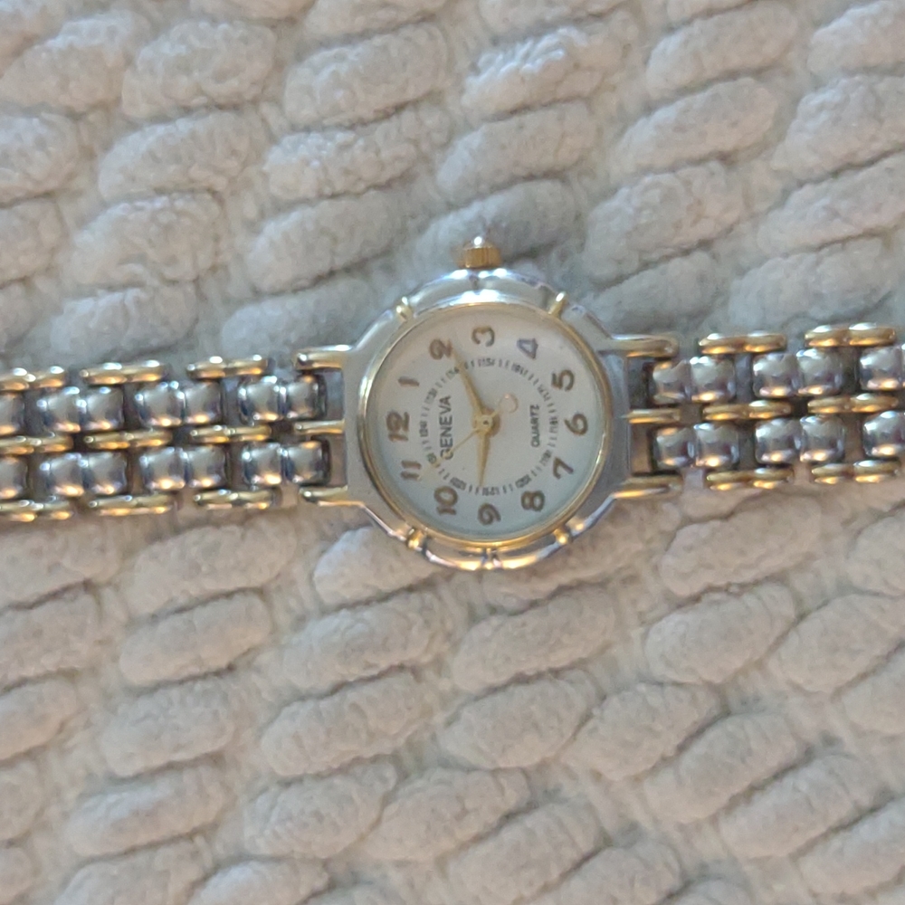 Vintage Geneva Gold & Silver Colored Watch